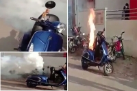 Electric two wheeler battery blast in hyderabad video goes viral on net