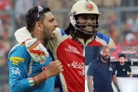 Chris gayle s attempt to belt a hindi dialogue leaves yuvraj singh in splits