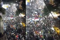 Massive crowd near goa s baga beach for new year celebration amid covid surge