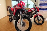 Honda displays xre300 rally titan cg flex fuel bikes in india