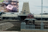 Miscreants set fire to old chariot wheels at kanipakam temple in andhra s chittoor