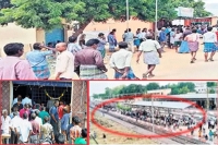 Tamil nadu boozers throng liquor shops in border mandals of ap