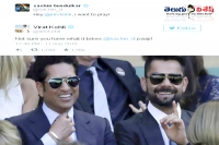 Kohli tendulkar in tennis banter on twitter
