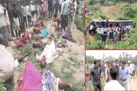 40 feared dead as rtc bus skids off road in jagtial