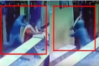 Shocking cctv footage attack on lady officer in kolar