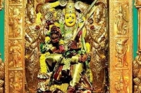 Sri kanaka durga devi atop indrakeeladri in sri lalitha tripura sundari devi avatar