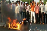 Biker burns on road in maharashtra life goes on as usual for heartless passersby