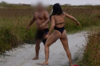 Mma fighter roughs up man after spotting him masturbating on beach