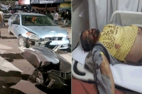 4 injured as speeding car ramps into panshop at miyapur