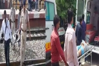 Railway officials timely action train runs 2 kms back to rescue man who fell on tracks
