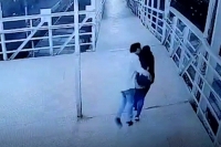 Mumbai serial molester caught on camera stalking kissing groping women on railway bridge