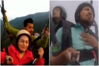 Woman screams in new paragliding viral video from himachal