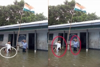 Schoolkids from flooded assam saluting the national flag is going viral