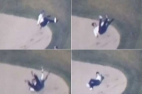 On golf course abe did ninja stunt trump didn t even notice