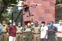 Kerala police drone video shows lockdown flouters running away like tracer bullets