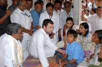 Rahul on padayatra meets farmers k taka announces relief packages