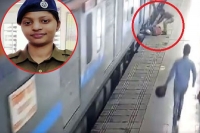 Alert cop averts tragedy woman could have been crushed under a moving train