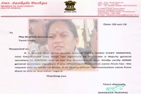 Mp sasikala pushpa fears someone will forge jayalalithaa s signature to grab power