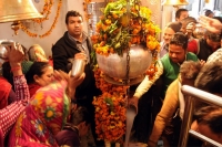 Devotees celebrating shivarathri