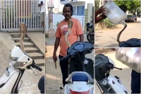 Watch the hair raising rescue of snake hiding in scooter