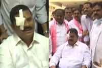 Telangana council chairman swamy goud eye injured