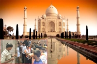 Vhp members vandalise gate at taj mahal say it was blocking path to a temple