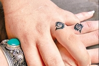 Tattoo rings replaces diamond rings for engagement