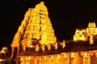 Yadadri temple vimana gopuram golden drap requires 60 kgs gold