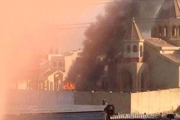 1800 old iraqi church torched