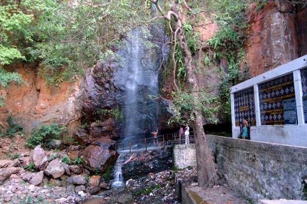 Kailasakona temple history waterfalls