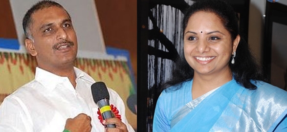 Telangna news kalwakuntla kavitha support on trs mla harish rao