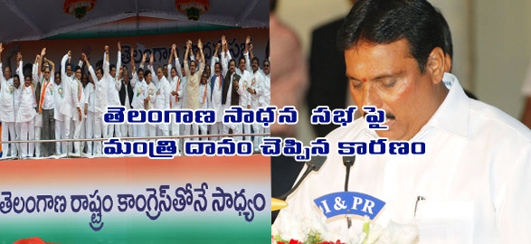 Minister danam nagender comment on telangana sadhana sabha