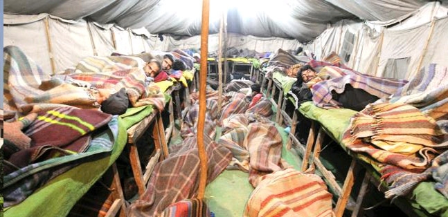 Abandoned buses as night shelters