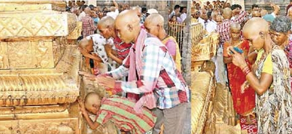 Forest people visiting in sri venkateswara swami