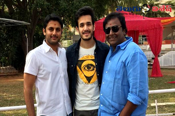 Akkineni akhil debut movie director vv vinayak hero nitin nagarjuna sayesha saigal