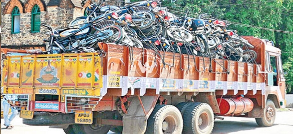 Vehicle theft recovery 50 bikes in ongole