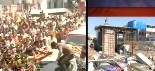 Ghmc officers destroyed ganga bhavani temple