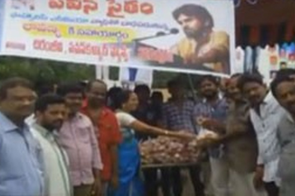 pawan fans sell onions for cancer kid